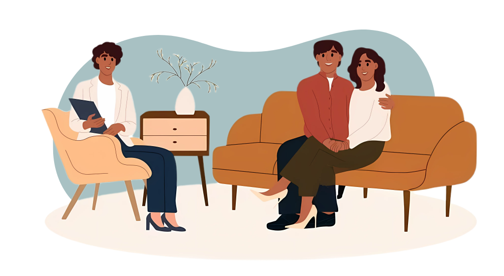 Mockup de terapia de casal